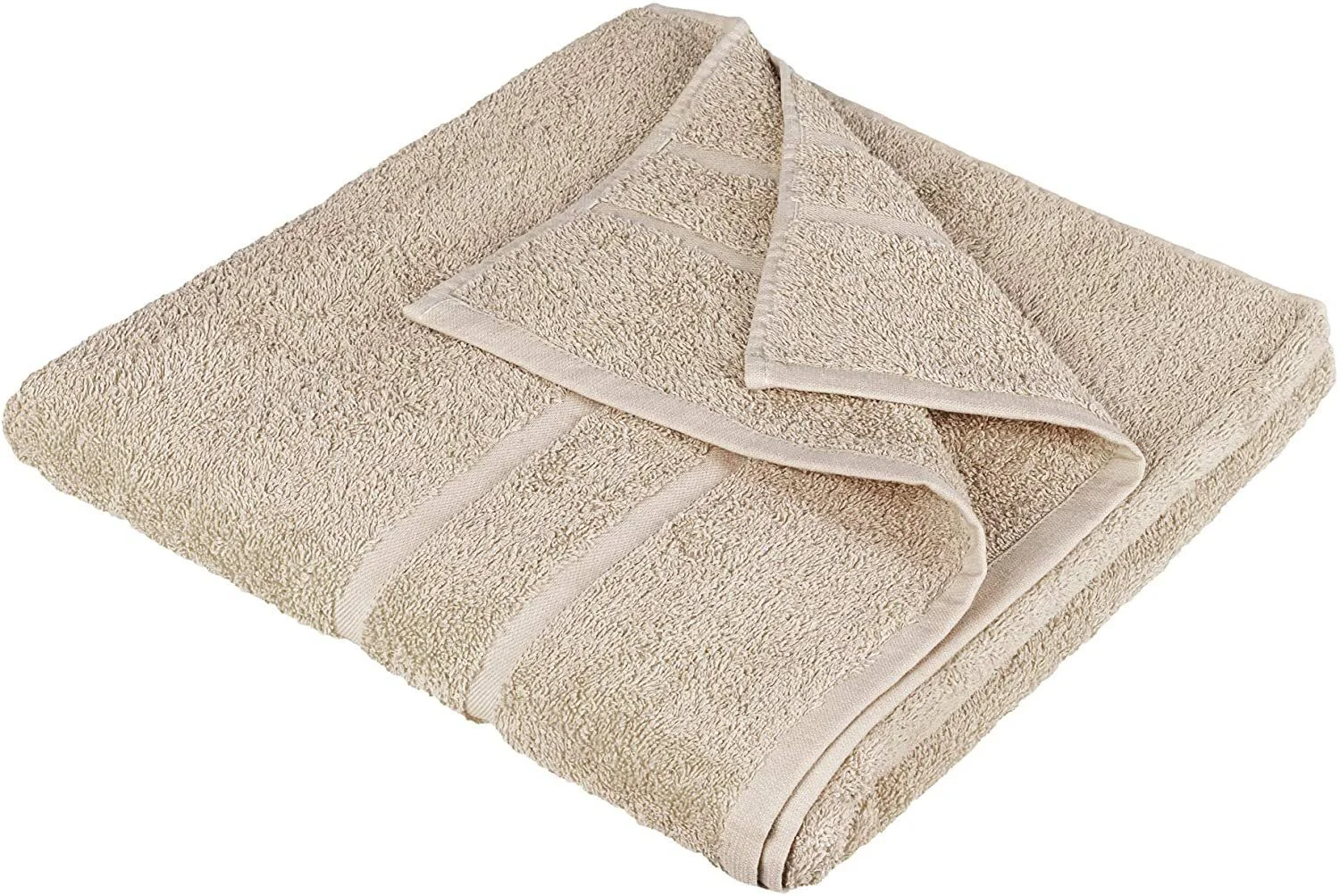 STICKANDSHINE Frottee-Handtücher – Farbe Sand / Creme, 100% Baumwolle, 500 g/m²